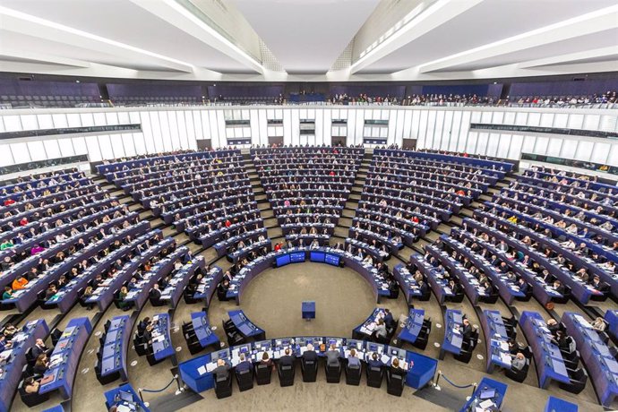 Vista general del Parlamento Europeo durante una sesión