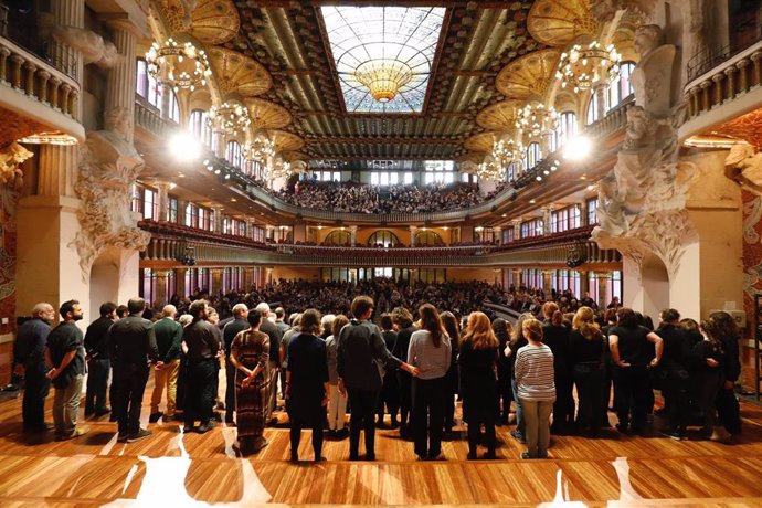 Visitantes del Palau de la Música Catalana en su jornada de puertas abiertas (archivo)