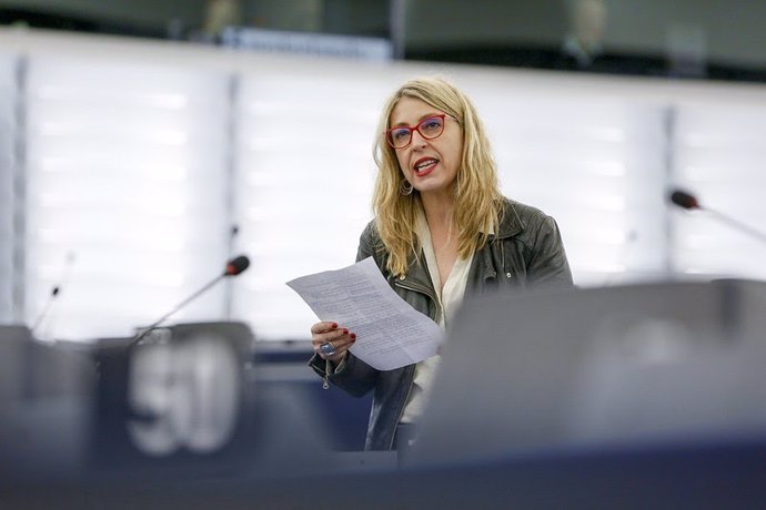 La extremeña María Eugenia Rodríguez Palop en una de sus intervenciones en el pleno del Parlamento Europeo