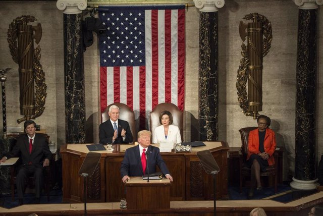 El presidente de Estados Unidos, Donald Trump, pronuncia su tercer discurso sobre el Estado de la Unión. 