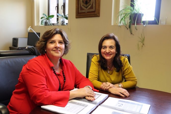 Las investigadoras principales del proyecto WeinApp, Carmen Balbuena y Manuela Álvarez.