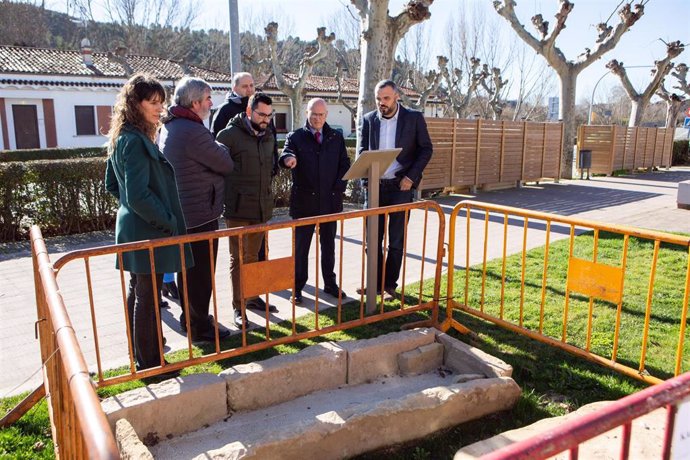 El consejero de Cohesión Territorial, Berbardo Ciriza, visita las obras realizadas en Puente La Reina