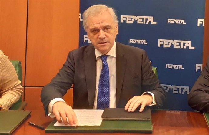 El presidente de la Federación de Empresarios del Metal y Afines del Principado de Asturias (Femetal), Guillermo Ulacia.