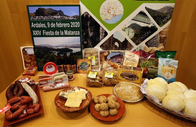 Productos gastronómicos de Ardales que se degustarán durante la Feria de la Matanza del domingo día 9 de febrero 2020