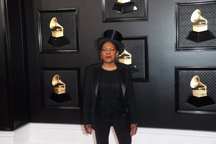 La cantant nord-americana Catherine Russell arriba a la 62a edició dels Premis Grammy a Los Ángeles (Califrnia), 26 de gener del 2020. 