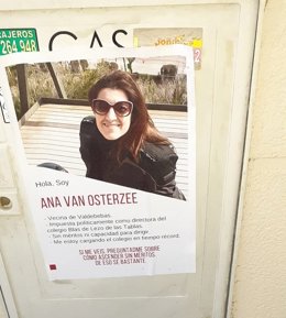 Cartel contra la directora del colegio Blas de Lezo