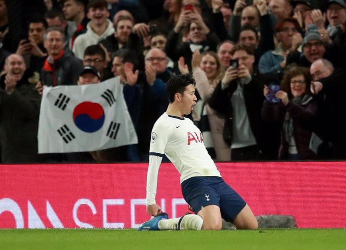 Son Heung-min celebra el gol de la victoria del Tottenham