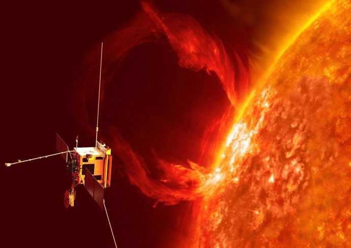 Imagen artística de la misión Solar Orbiter