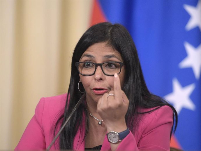 March 1, 2019 - Moscow, Russia: Venezuelan Vice President Delcy Rodriguez during the meeting with Russian Foreign Minister Sergei Lavrov (not in frame) at the Reception House of Ministry of Foreign Affairs of Russia. V 