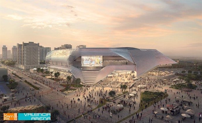 Recreación del futuro estadio Arena de Valncia promovido por el empresario valenciano Juan Roig