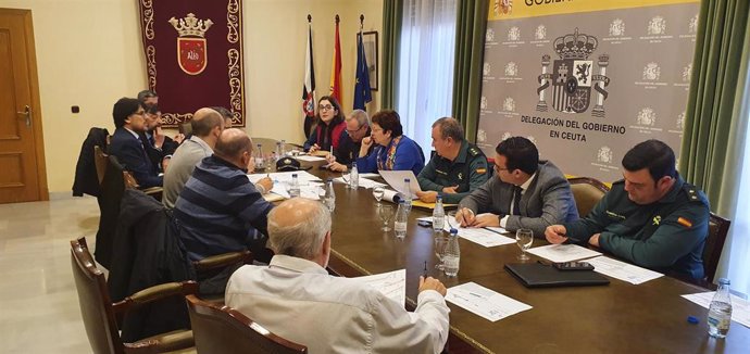 Reunión de coordinación para la ejecución de las obras en la frontera de Ceuta