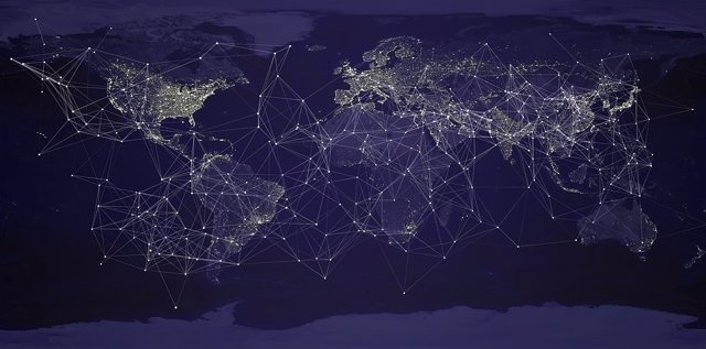 Mapa mundi conectado