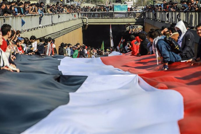 Manifestación conta el Gobierno en Bagdad