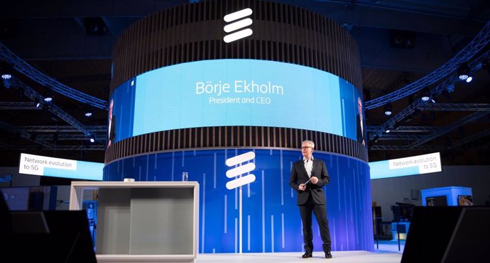 Brje Ekholm, president i director executiu d'Ericsson, en el Mobile World Congress (MWC) de Barcelona del 2019