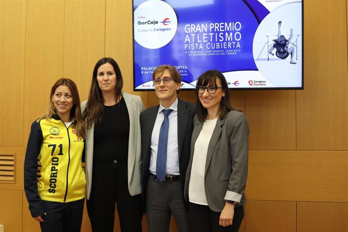 Presentación del Trofeo Ciudad de Zaragoza-Gran Premio Ibercaja 2020 de Atletismo en Pista Cubierta.
