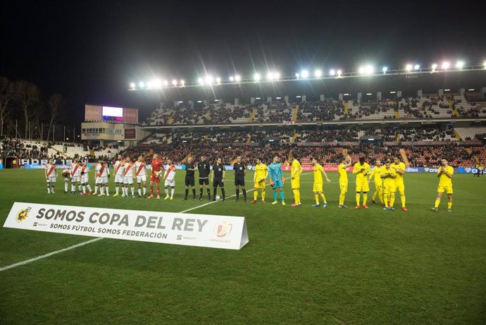 Estadio de Vallecas durante el Rayo-Villarreal de Copa