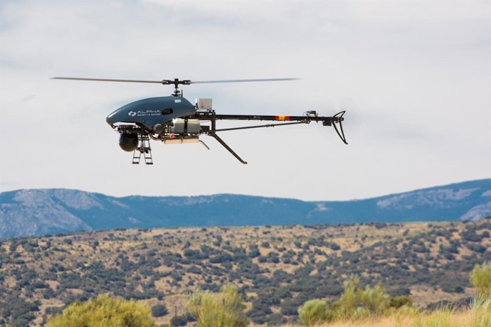 Modelo de helicóptero no tripulado Alpha 800 de Alpha Unmanned Systems