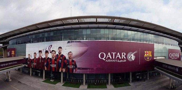 Fachada del estadio del Fútbol Club Barcelona, el Camp Nou.