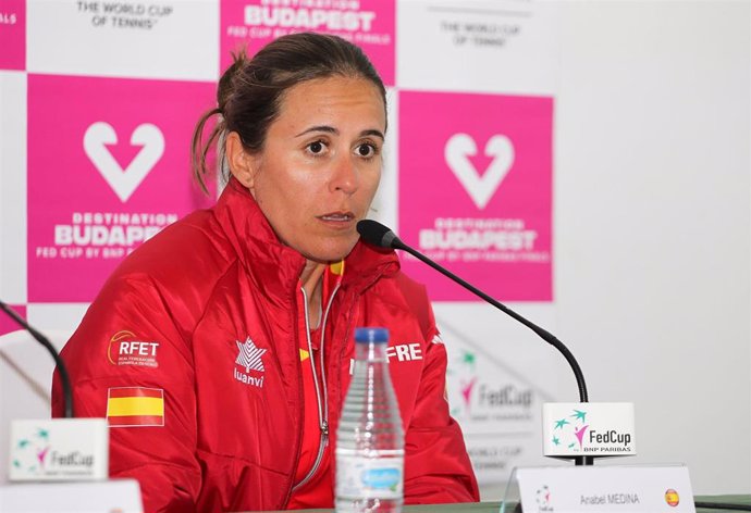 La capitana del equipo español de Copa Federación, Anabel Medina