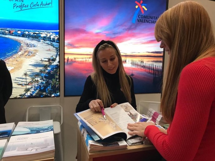 Stand de la Comunitat Valenciana en el Salon des Vacances de Bruselas