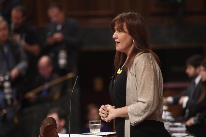 La portavoz parlamentaria de Junst per Catalunya (JxCat), Laura Borrs, interviene en la tribunal del Congreso