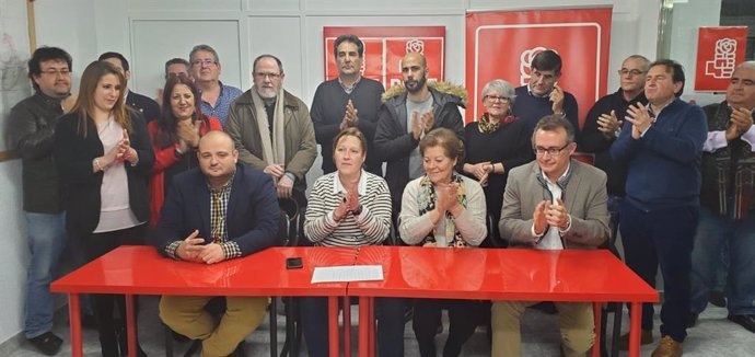 Manuel Torres en rueda de prensa tras ser elegido secretario general del PSOE de Cartagena