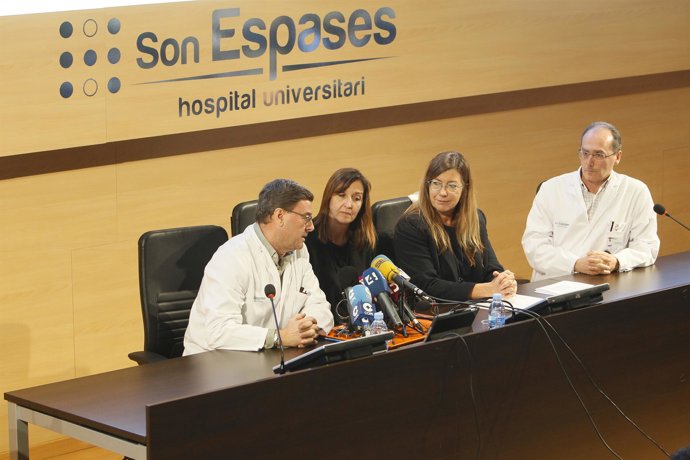  Rueda de prensa en el Hospital de Son Espases sobre el caso de coronavirus confirmado en Palma de Mallorca, en Palma de Mallorca (Baleares) a 9 de febrero de 2020
