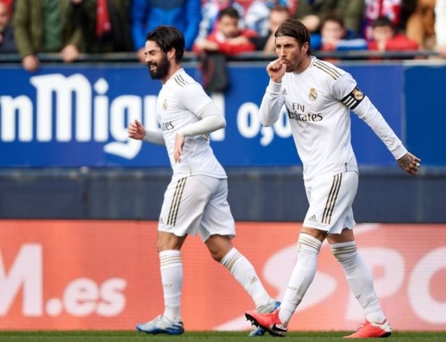 Isco y Sergio Ramos en el Osasuna-Real Madrid