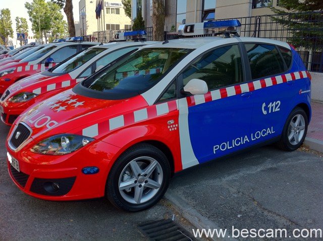 Vehículos de las Brigadas Especiales de Seguridad (BESCAM) de la Comunidad de Madrid.