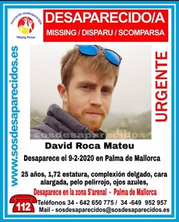 Desaparecido de 25 años en Mallorca