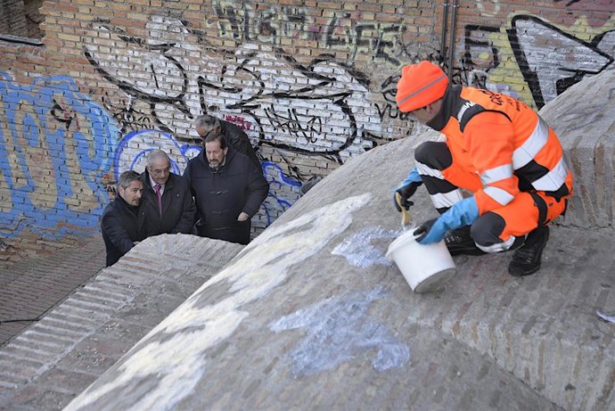 Imagen de la limpieza de los aljibes