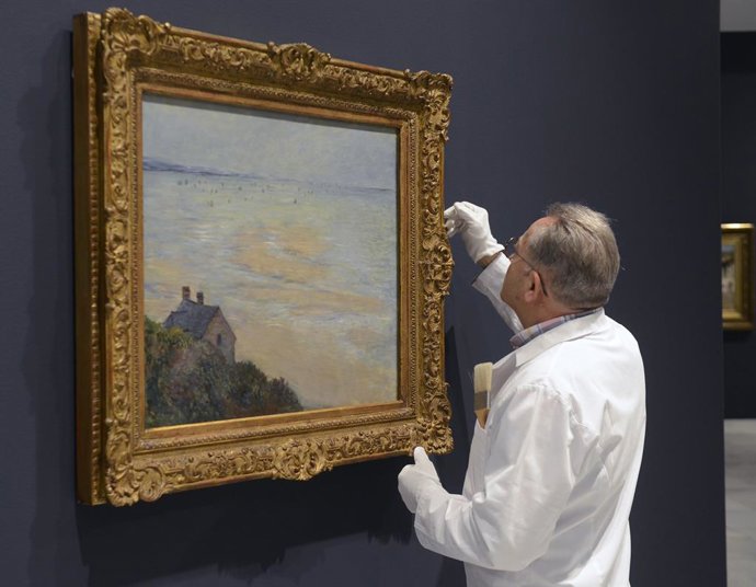 Imagen del montaje de Paraísos. Impresionismo europeo y americano. Colección Carmen Thyssen-Bornemisza en la Fundación Bancaja