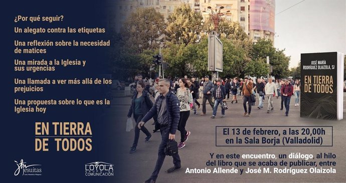 Cartel de la presentación de 'En tierra de todos' en Valladolid.