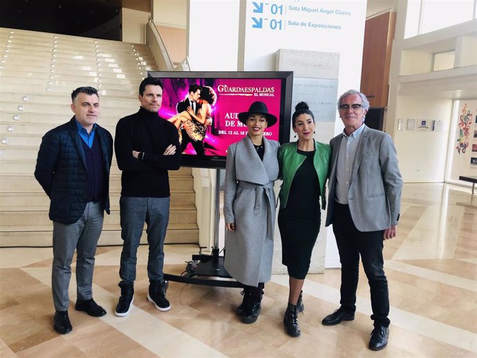 Juan Antonio Lorca, Octavi Pujade, Chanel Terrero y Celia Villarino presentan el musical 'El Guardaespaldas' (foto de archivo)