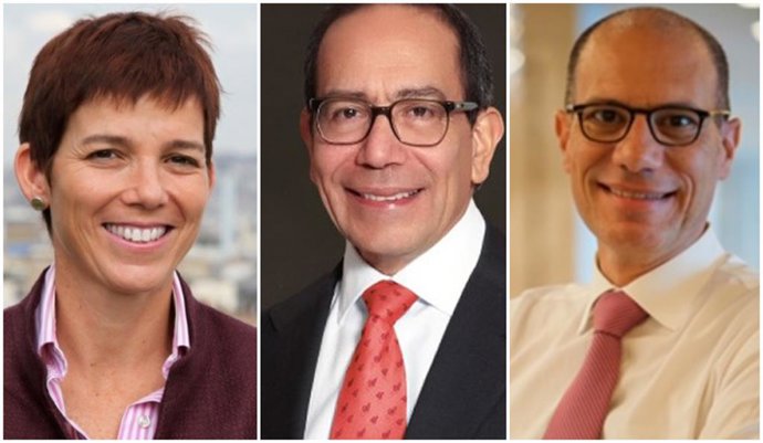 BBVA nombra a tres nuevos consejeros. De izquierda a derecha: Ana Revenga, Carlos Salazar y Raúl Galamba.