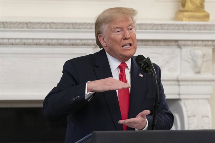 February 10, 2020 - Washington, DC, United States: United States President Donald J. Trump makes remarks at the White House Business Session with governors at the White House in Washington, DC during the National Governors Association meetings. (Chris K