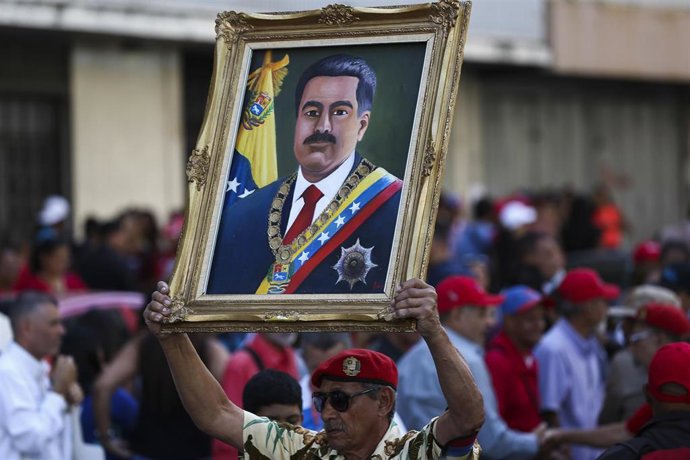 Manifestación a favor de Nicolás Maduro