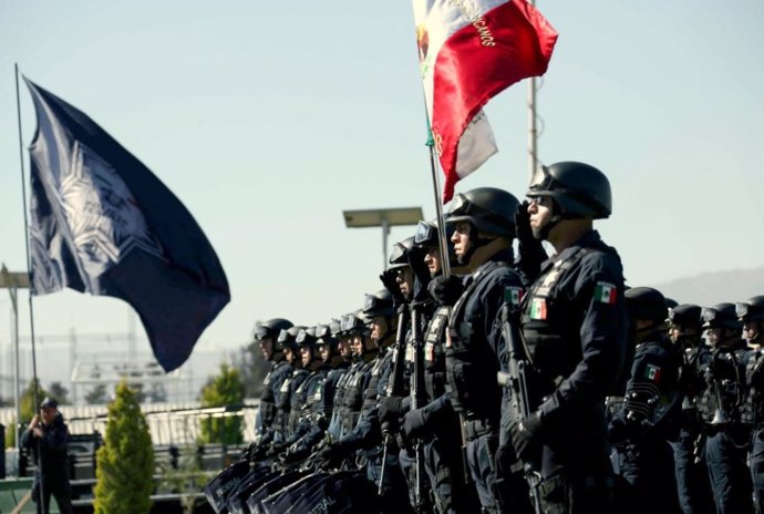 Agentes de la Policía Federal de México, uno de los cuerpos de seguridad más utilizados para el combate contra grupos del narcotráfico.