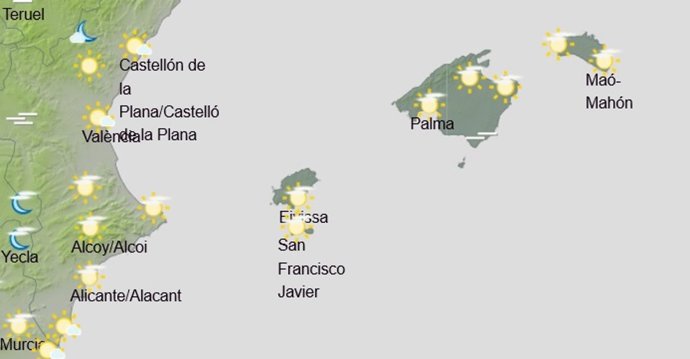 El tiempo en Baleares hoy, 11 de febrero de 2020.