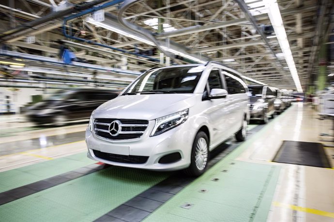 Producción del Mercedes-Benz Clase V en la planta de Mercedes-Benz en Vitoria