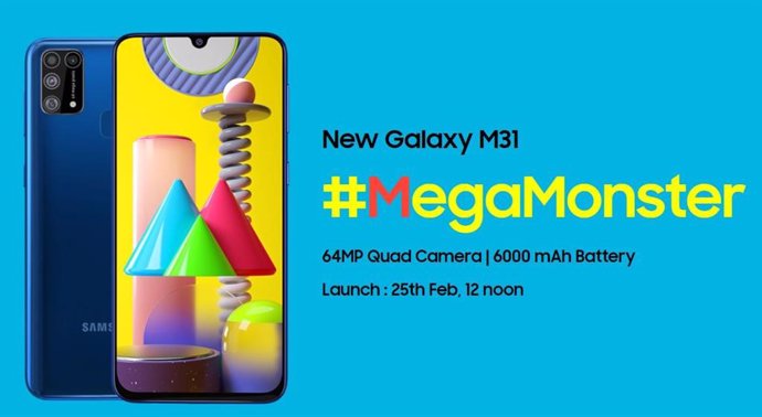 Samsung presentará su 'smartphone' de gama media Galaxy M31 el próximo 25 de feb