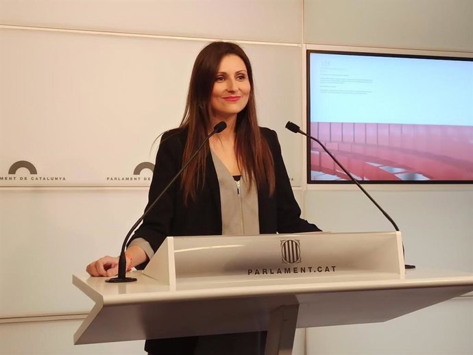 La líder de Cs en Catalunya, Lorena Roldán, en rueda de prensa