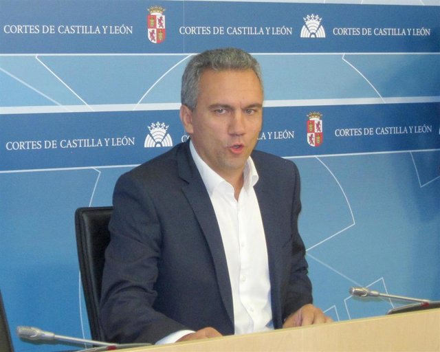 El secretario provincial del PSOE de Valladolid y portavoz de Economía en las Cortes de Castilla y León, Javier Izquierdo, en las Cortes.