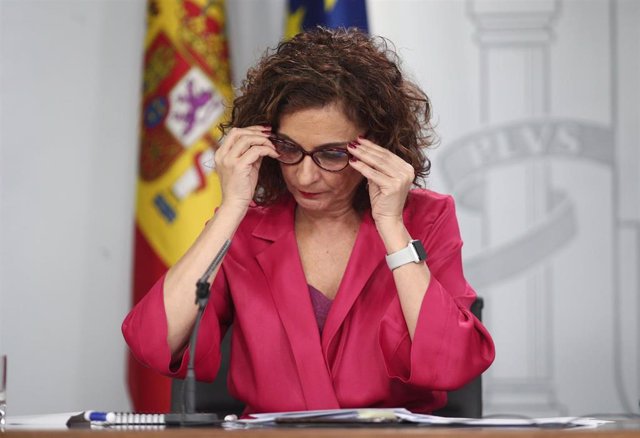 La ministra Portavoz y de Hacienda, María Jesús Montero durante la rueda de prensa tras el Consejo de Ministros en Moncloa, en Madrid (España), a 11 de febrero de 2020.