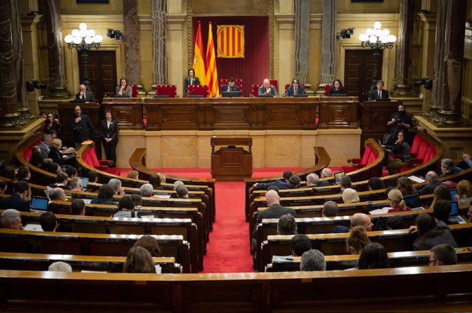 Hemicicle del Parlament de Catalunya durant una sessió plenria, Barcelona /Catalunya (Espanya), 11 de febrer del 2020.