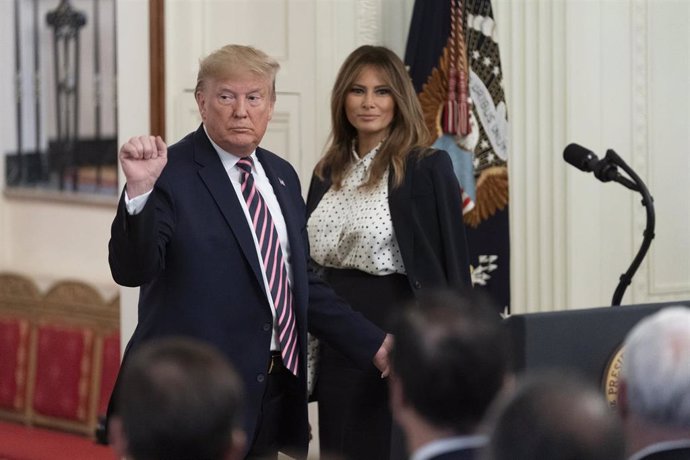 El presidente de Estados Unidos, Donald Trump, y la primera dama, Melania Trump.