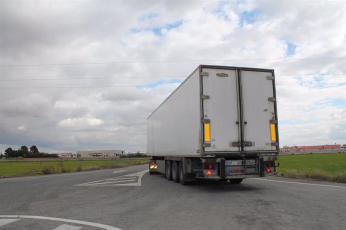 CARRETERA, TRÁFICO, CAMIÓN