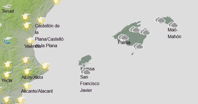 El tiempo en Baleares hoy, 12 de febrero de 2020.