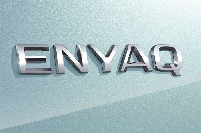 Logo del nuevo todocamino eléctrico de Skoda, Enyaq.