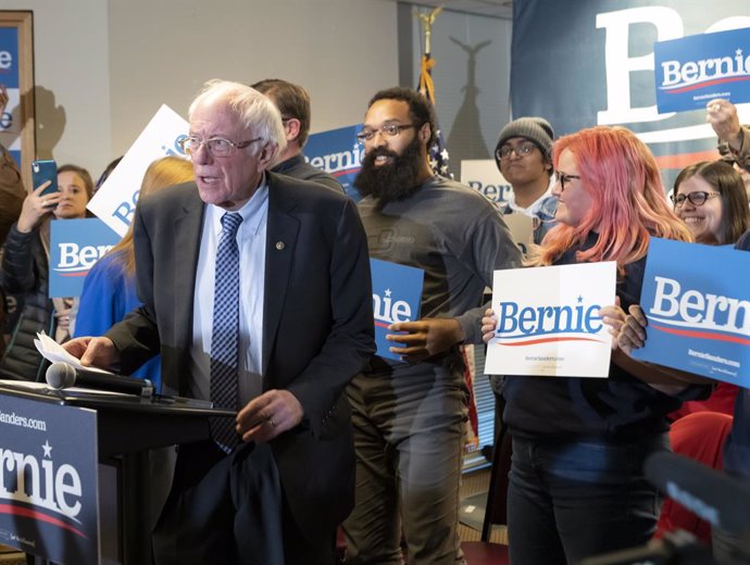8 de febrer del 2020 - Nou Hampshire (Estats Units): el candidat demcrata a la nominació presidencial, Bernie Sanders. ( Rick Friedman/Contacte)